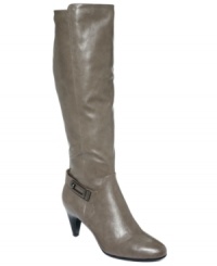 Alfani's Judith Step N Flex tall dress boots are smooth and sultry with a heel that's easy on the feet. Alfani's Judith Step N Flex tall dress boots are smooth and sultry with a heel that's easy on the feet.