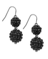 Smoky acrylic stones lend mystery to your look with these double drop earrings from Style&co. Crafted in silver tone mixed metal. Approximate drop: 1-1/4 inches. Smoky acrylic stones lend mystery to your look with these double drop earrings from Style&co. Crafted in silver tone mixed metal. Approximate drop: 1-1/4 inches.