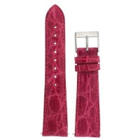 Ladies' Genuine Crocodile Watch Band Hot Pink 18mm Watchband Built-In Spring Bars Ladies' Genuine Crocodile Watch Band Hot Pink 18mm Watchband Built-In Spring Bars