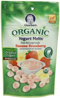 Gerber Organic Yogurt Melts Fruit Snacks, Banana and Strawberry, 1 Ounce (Pack of 7) Gerber Organic Yogurt Melts Fruit Snacks, Banana and Strawberry, 1 Ounce (Pack of 7)