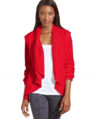 Style&co.'s petite cable-knit, open-front cardigan is perfect to wrap up in this season! Style&co.'s petite cable-knit, open-front cardigan is perfect to wrap up in this season!
