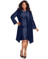 Make it an occasion to remember in Le Suit's plus size sheath and coat combination.
