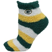 NFL Green Bay Packers Pro Stripe Women's Fuzzy Sleep Sock NFL Green Bay Packers Pro Stripe Women's Fuzzy Sleep Sock
