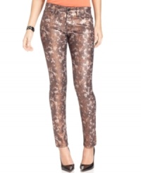 A metallic python print makes these Else Jeans skinny jeans a hot pick for a stylish winter wardrobe! A metallic python print makes these Else Jeans skinny jeans a hot pick for a stylish winter wardrobe!