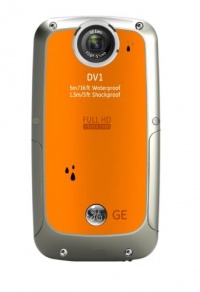 GE DV1-CO Waterproof/Shockproof 1080p Pocket Video Camera (Citrus Orange) GE DV1-CO Waterproof/Shockproof 1080p Pocket Video Camera (Citrus Orange)