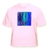 A Large Letter L in Navy on a Aqua and Blue Background From Chain Link and Sky - Toddler Light-Pink-T-Shirt (4T)