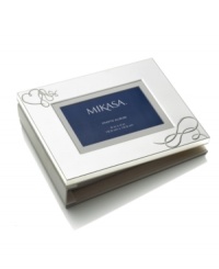 Tell a romantic tale. Loopy hearts in a radiant, silver-plated cover make Mikasa's Love Story photo album an elegant home for wedding pictures and other special memories. Tell a romantic tale. Loopy hearts in a radiant, silver-plated cover make Mikasa's Love Story photo album an elegant home for wedding pictures and other special memories.