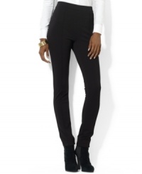 Combining indulgent comfort with modern polish, Lauren Ralph Lauren's sleek petite pant is constructed with sophisticated pintucks and a hint of stretch for the perfect fit. Combining indulgent comfort with modern polish, Lauren Ralph Lauren's sleek petite pant is constructed with sophisticated pintucks and a hint of stretch for the perfect fit.
