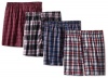 Hanes Men's 4 Pack Tartan Woven Boxer Short