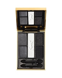 Yves Saint Laurent revolutionized women's fashion in 1966 when he created Le Smoking, the tuxedo suit for women. Taking inspiration from the iconic design, this limited edition eye palette uses one of the most emblematic symbols, the satin cumberbund while playing with the most sophisticated of blacks and white. Each shade expresses a different texture, representing the beautiful fabrics used by the Yves Saint Laurent Couture House, Shiny Silk, Matte Velvet, Sparkling Moiré, Glittering Lamé and Creamy Satin. Dress yourself in the textures of Yves Saint Laurent and create the most sophisticated, couture smokey eye. Yves Saint Laurent revolutionized women's fashion in 1966 when he created Le Smoking, the tuxedo suit for women. Taking inspiration from the iconic design, this limited edition eye palette uses one of the most emblematic symbols, the satin cumberbund while playing with the most sophisticated of blacks and white. Each shade expresses a different texture, representing the beautiful fabrics used by the Yves Saint Laurent Couture House, Shiny Silk, Matte Velvet, Sparkling Moiré, Glittering Lamé and Creamy Satin. Dress yourself in the textures of Yves Saint Laurent and create the most sophisticated, couture smokey eye.