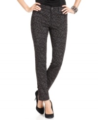 Stay on-trend with printed skinnies! These mod jeans from Style&co. feature a fun scroll print-great for a fashionable fall look. Stay on-trend with printed skinnies! These mod jeans from Style&co. feature a fun scroll print-great for a fashionable fall look.