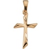 Genuine IceCarats Designer Jewelry Gift 14K Yellow Gold Cross Pendant. 18.50X13.00 Mm Cross Pendant In 14K Yellow Gold