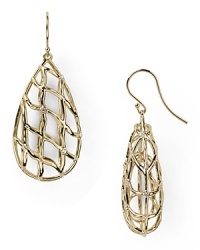 Ornately detailed, these gold-plated French wire earrings style every look with luminous texture. From Nadri. Ornately detailed, these gold-plated French wire earrings style every look with luminous texture. From Nadri.