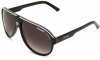 Carrera Ca32S Aviator Sunglasses,Black Crystal Grey Frame,Dark Grey Gradient Lens,One Size