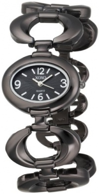 XOXO Women's XO5207 Black Dial Gun Metal Open Link Bracelet Watch XOXO Women's XO5207 Black Dial Gun Metal Open Link Bracelet Watch