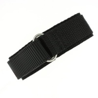Watch Band Nylon One Piece Wrap Sport Strap Black Adjustable Velcro 18 millimeter Watch Band Nylon One Piece Wrap Sport Strap Black Adjustable Velcro 18 millimeter