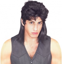 Rubie's Costume Humor Black Mullet Shoulder Length Wig Rubie's Costume Humor Black Mullet Shoulder Length Wig