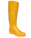 Don't worry about the weather. The textured style of Bootsi Tootsi's Quilted rain boots has you covered.