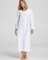 Eileen West's stunningly simple nightgown features a delicate floral print and embroidered details.