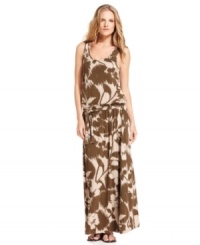 Perfect for an effortless-chic day look, pair this MICHAEL Michael Kors floral-print maxi dress with your fave embellished flats! Perfect for an effortless-chic day look, pair this MICHAEL Michael Kors floral-print maxi dress with your fave embellished flats!
