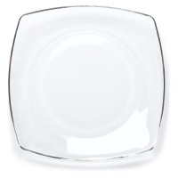 Bormioli Rocco Eclissi Clear Square Dessert Plates, Set of 12 Bormioli Rocco Eclissi Clear Square Dessert Plates, Set of 12
