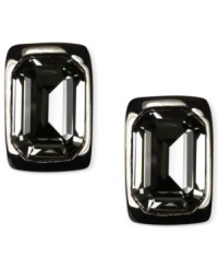 For those nights when moody accents are a must. These button earrings from Givenchy boast black diamond Swarovski stones. Crafted in light hematite tone mixed metal. Approximate drop: 1 inch. For those nights when moody accents are a must. These button earrings from Givenchy boast black diamond Swarovski stones. Crafted in light hematite tone mixed metal. Approximate drop: 1 inch.
