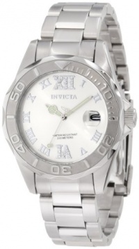 Invicta Women's 12851 Pro Diver Silver Dial Watch with Crystal Accents Invicta Women's 12851 Pro Diver Silver Dial Watch with Crystal Accents
