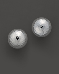 From the Silver collection, hammered pinball studs. Designed by Ippolita. From the Silver collection, hammered pinball studs. Designed by Ippolita.