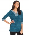 Make casual days chicer in Charter Club's printed tunic. Complete the look with skinny black pants. (Clearance)