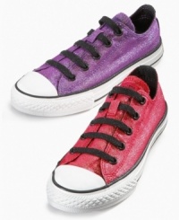 Slip her into these cute Chuck Taylor All Star sneakers to give her on-the-go style a sweet sparkle.
