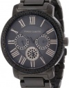 Vince Camuto Women's VC/5001BKBK Swarovski Crystal Accented Black Ion-Plated Multi-Function Bracelet Watch