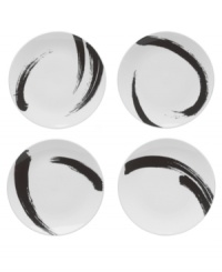 A true work of art. Showcase masterpiece meals on Mikasa's Brushstroke accent plates, featuring four unique designs in sleek, durable porcelain. A true work of art. Showcase masterpiece meals on Mikasa's Brushstroke accent plates, featuring four unique designs in sleek, durable porcelain.