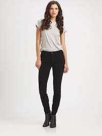 Velvety-soft cotton cords in a skinny-leg silhouette with five-pocket styling and lots of stretch.THE FITMedium rise, about 8Inseam, about 30THE DETAILSZip flyFour-pocket style98% cotton/2% spandexMachine washMade in USA of imported fabricModel shown is 5'10 (177cm) wearing US size 4. Velvety-soft cotton cords in a skinny-leg silhouette with five-pocket styling and lots of stretch.THE FITMedium rise, about 8Inseam, about 30THE DETAILSZip flyFour-pocket style98% cotton/2% spandexMachine washMade in USA of imported fabricModel shown is 5'10 (177cm) wearing US size 4.