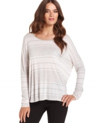 In a stylishly slouchy shape, this striped Kensie top is perfect for a cute, casual look! In a stylishly slouchy shape, this striped Kensie top is perfect for a cute, casual look!