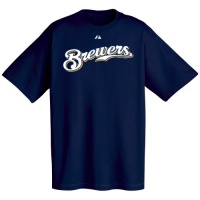 Milwaukee Brewers Official Wordmark Short Sleeve T-Shirt Milwaukee Brewers Official Wordmark Short Sleeve T-Shirt