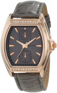 Geneva Moderate Women's AMZ1029 Rose Gold Barrel Rose Gold Faux Multi-Function Watch Geneva Moderate Women's AMZ1029 Rose Gold Barrel Rose Gold Faux Multi-Function Watch
