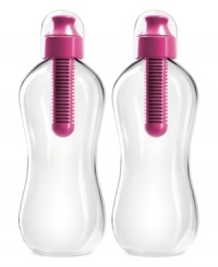 Refillable, reusable and recyclable, these bobble water bottles purify tap water with a reverse carbon filter that helps you reduce your carbon footprint and save money. Ideal for travel and life on the go, these bottles have an iconic design with an easy grip and a non-slip cap. 1-month warranty. Refillable, reusable and recyclable, these bobble water bottles purify tap water with a reverse carbon filter that helps you reduce your carbon footprint and save money. Ideal for travel and life on the go, these bottles have an iconic design with an easy grip and a non-slip cap. 1-month warranty.