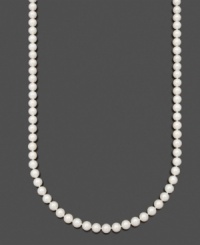 Create an overall look of perfection. Luxurious necklace by Belle de Mer features AAA Akoya cultured pearls (8-8-1/2 mm) set in 14k gold. Approximate length: 24 inches. Create an overall look of perfection. Luxurious necklace by Belle de Mer features AAA Akoya cultured pearls (8-8-1/2 mm) set in 14k gold. Approximate length: 24 inches.