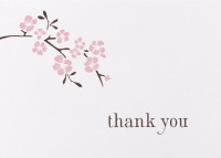 Hortense B. Hewitt Wedding Accessories Thank You Note Cards, Cherry Blossom, Pack of 50 Hortense B. Hewitt Wedding Accessories Thank You Note Cards, Cherry Blossom, Pack of 50