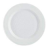 Vivid white porcelain embossed with a subtle crosshatch pattern gives this salad plate from Dansk versatile warmth, and just a hint of texture. Vivid white porcelain embossed with a subtle crosshatch pattern gives this salad plate from Dansk versatile warmth, and just a hint of texture.