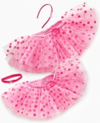 Fun and style is spot on with this polka dot tutu and matching headband from Cutie Pie. Toddler tutu comes with a hard headband; infant skirt includes an elastic one. Fun and style is spot on with this polka dot tutu and matching headband from Cutie Pie. Toddler tutu comes with a hard headband; infant skirt includes an elastic one.