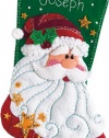 Dimensions Sequined Santa Stocking