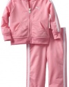 Puma - Kids Baby-girls Infant Tricot Track Jacket And Pant Set, Pink, 24 Months