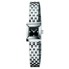 Gucci Women's YA128507 G-Frame Square Steel Bracelet Black Diamond Dial Watch
