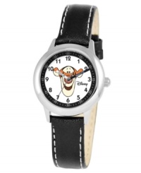 Bounce along with this fun Time Teacher watch from Disney. Featuring everyone's favorite pal, Tigger, the hour and minute hands are clearly labeled for easy reading. Bounce along with this fun Time Teacher watch from Disney. Featuring everyone's favorite pal, Tigger, the hour and minute hands are clearly labeled for easy reading.