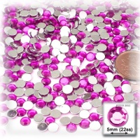144pc Rhinestones Round 5mm - 21ss flatback Hot Pink or Rose HPK 144pc Rhinestones Round 5mm - 21ss flatback Hot Pink or Rose HPK