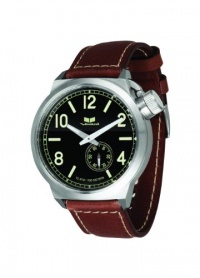 Vestal Men's CTN3L04 Canteen Black Dial Brown Leather Watch Vestal Men's CTN3L04 Canteen Black Dial Brown Leather Watch