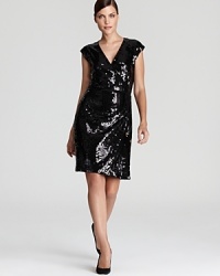 Catch the light of night in a stunning MICHAEL Michael Kors Petites dress shimmering with a dazzling sequin finish. Up the glam factor with high-shine heels. Catch the light of night in a stunning MICHAEL Michael Kors Petites dress shimmering with a dazzling sequin finish. Up the glam factor with high-shine heels.