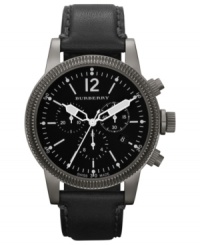 Lend a luxurious look to your casual attire with this chronograph watch from Burberry. Lend a luxurious look to your casual attire with this chronograph watch from Burberry.