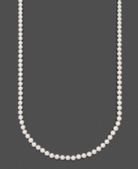 Add a layer of last-minute sophistication before you head out the door. AA Akoya cultured pearls (6-6-1/2 mm) make the perfect gift for yourself or a loved one. Necklace by Belle de Mer; crafted in 14k gold. Approximate length: 30 inches. Add a layer of last-minute sophistication before you head out the door. AA Akoya cultured pearls (6-6-1/2 mm) make the perfect gift for yourself or a loved one. Necklace by Belle de Mer; crafted in 14k gold. Approximate length: 30 inches.